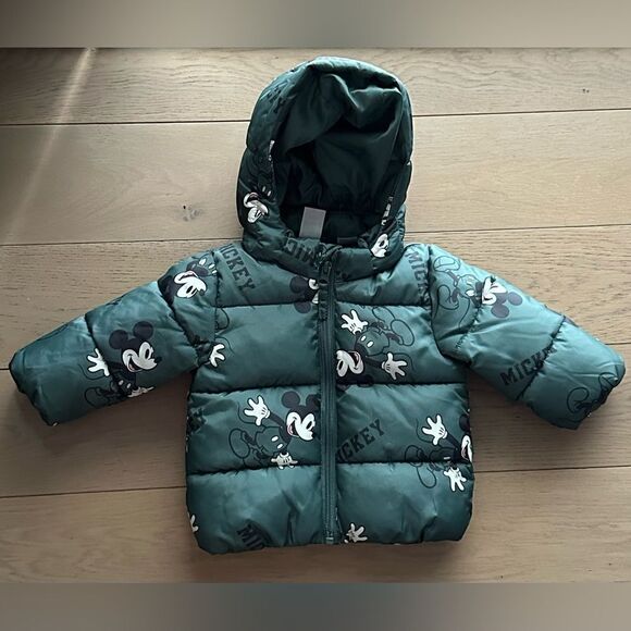 H&M Patterned Mickey Mouse Puffer Jacket & Hooded Puffer Jacket - Picture 7 of 9